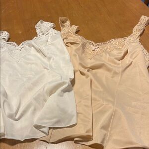 Olga Chemises & Slips White and Cream Soft Stretch